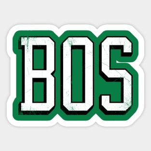 BOSton retro - Green/White Sticker